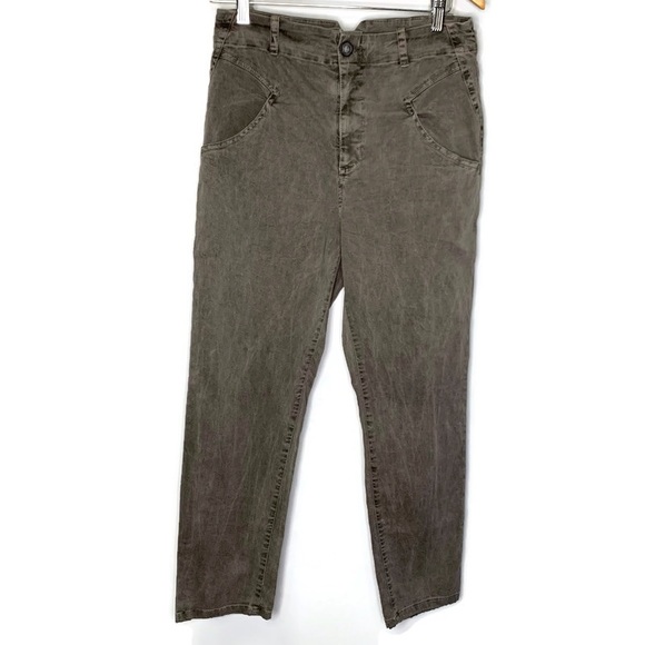 Amadi Anthropologie High Rise Straight Leg Utility Lindy Pants In Carbon S NWT! - Picture 6 of 15